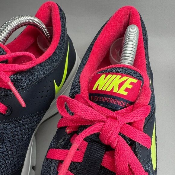 Nike Flex Experience RN Shoes Women's Size 10 Thunder Blue Volt Running Sneakers - Picture 4 of 12